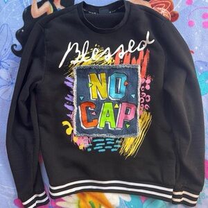 Black Graphic Sweater